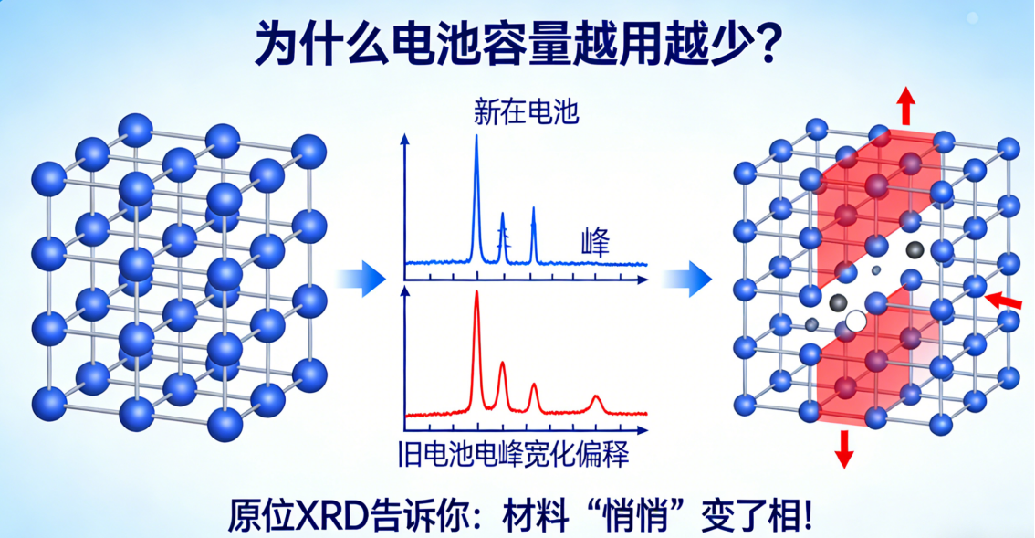 应用 | 为什么电池容量越用越少?原位XRD告诉你:材料“悄...